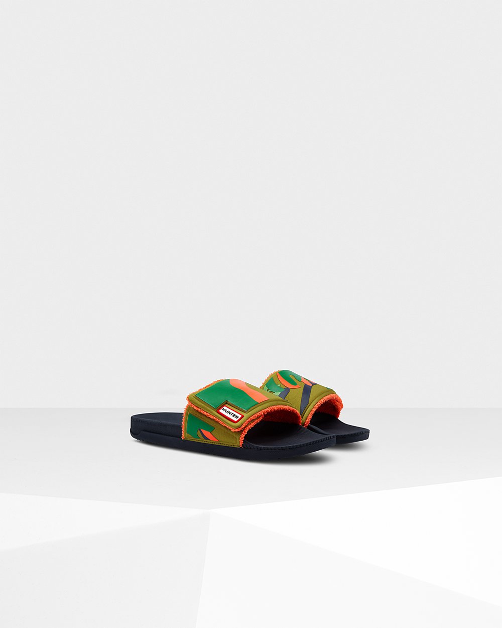 Men Hunter Original Rockpool Camo Print Adjustable | Slides Green | NZ-13790-HNVC